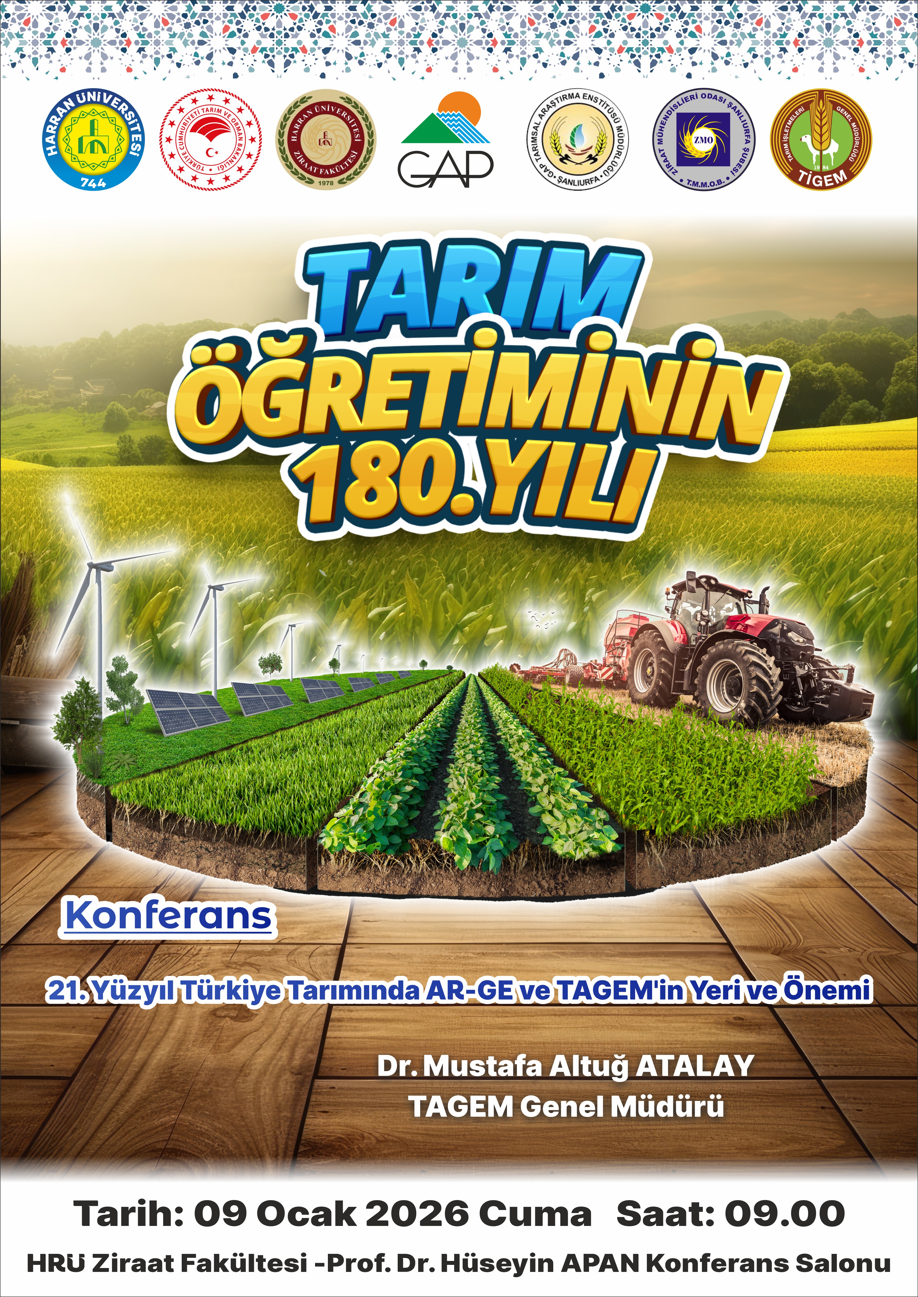 Tarım Öğretiminin 180. Yılı Kutlama Etkinliği ve Konferans